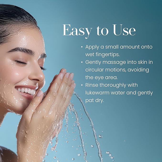 Hylunia Skincare Salicylic Facial Cleansing Gel โ Deep Pore Cleanser for Oily & Acne-Prone Skin, Exfoliates, Minimizes Blackheads & Breakouts, Hydrates, Brightens Complexion, 5.1 fl. oz.