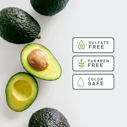 Eva + Avo Cleansing Shampoo with Avocado, Rosemary, Vitamins – Deep Cleansing Shampoo Build Up Remover for All Hair Types – Color-Safe – 2pcs
