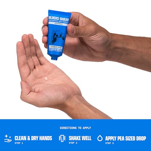 New Gaming Grip Cream by Gamer Grip – Sweat-Resistant Cream for Dry Hands – Improves Controller Grip – Non-Sticky, Long-Lasting – Ideal for Gaming, Esports, PC & Console