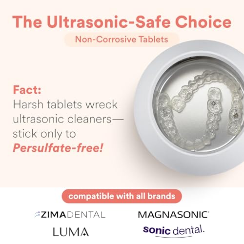 Weiss Naturals Retainer Cleaner Tablets, Invisalign Cleaner, Remove Stains, Odors & Plaque, FSA & HSA Eligible, Night Guard Cleaners PERSULFATE & DYE-FREE 4-Month Supply, Denture Cleaners 120 Tablets