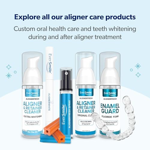 EverSmile AlignerFresh Extra Whitening Foam – Cleaner Compatible with All Clear Aligners and Retainers – Eliminates Bacteria, Whitens Teeth, Fights Bad Breath – 50ml (1 Pack)