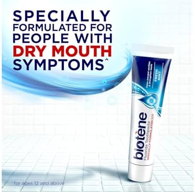 biotène Gentle Formula Fluoride Toothpaste, Fresh Mint 4.3 oz ( Pack of 3), (PPAX1366750)