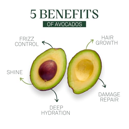 Eva + Avo Cleansing Shampoo with Avocado, Rosemary, Vitamins – Deep Cleansing Shampoo Build Up Remover for All Hair Types – Color-Safe – 2pcs