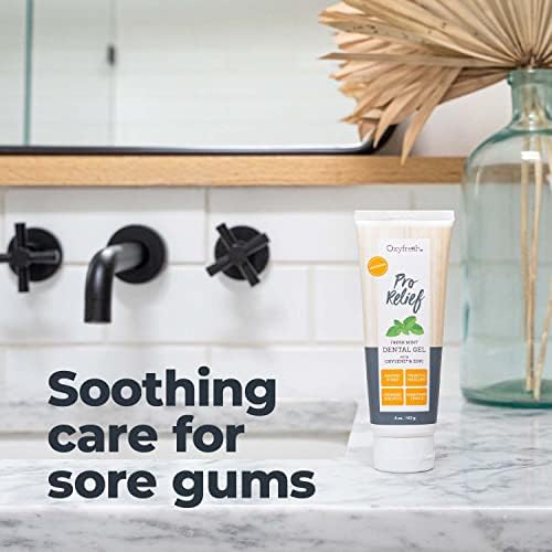 Oxyfresh Premium Pro Relief Dental Gel with Zinc –Infused with Aloe Vera, Chamomile and Xylitol – Dentist Recommended to Help Soothe Gum Tissue. 4 oz.