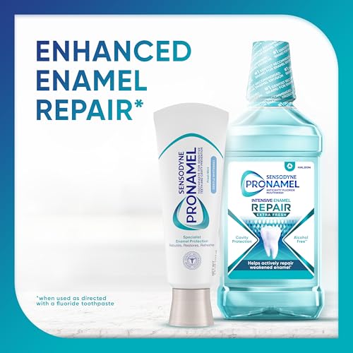 Sensodyne Pronamel Gentle Teeth Whitening Enamel Toothpaste for Sensitive Teeth, to Reharden and Strengthen Enamel, Amazon Exclusive, Fresh Mint - 4 Ounces (Pack of 4)