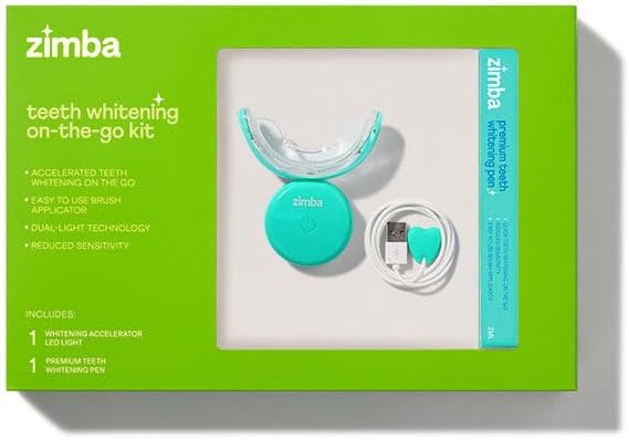 New Zimba Whitening On-The-go Kit | Cordless LED Accelerator Light and Whitening Pen