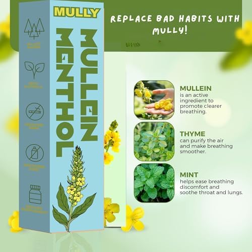 Mullein Herbal Diffuser Pen, Thyme and Menthol, Smoking Alternative, Replace Bad Habit's, Menthol Breathe