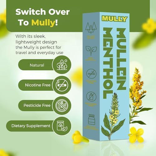 Mullein Herbal Diffuser Pen, Thyme and Menthol, Smoking Alternative, Replace Bad Habit's, Menthol Breathe