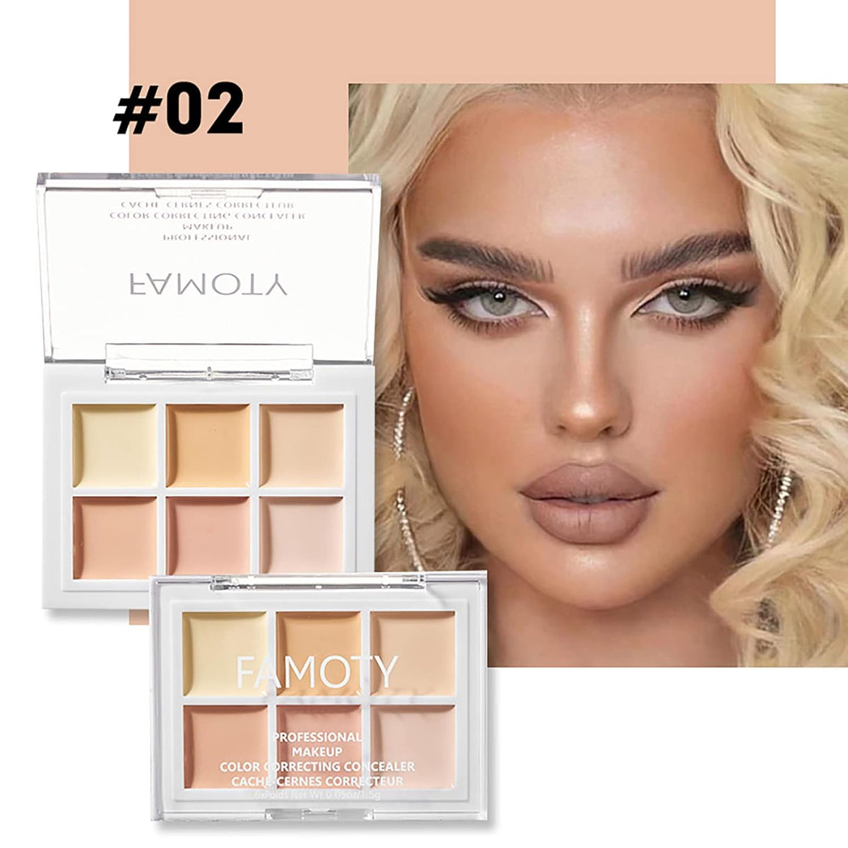 6 Colors Face Contouring Palette, with 11 Pcs Makeup Brush Kits, Light Color Combination Cosmetics Cream Contour and Highlighting Palette, Cover Dark Circles, Bruises, Age Spots, Blemish