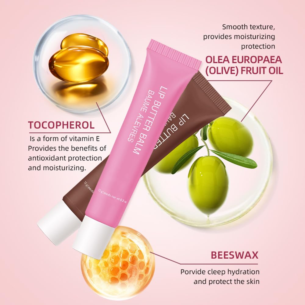 1Pcs Tinted Lip Balm Serum Makeup, Squeeze Hydrating Tint Lips Balms Serum Cosmetic, Women Care Glossy Nourishing Plumping Lip Stain Gloss Lipstick, Suitable for dry lips, Long-Lasting Color 04