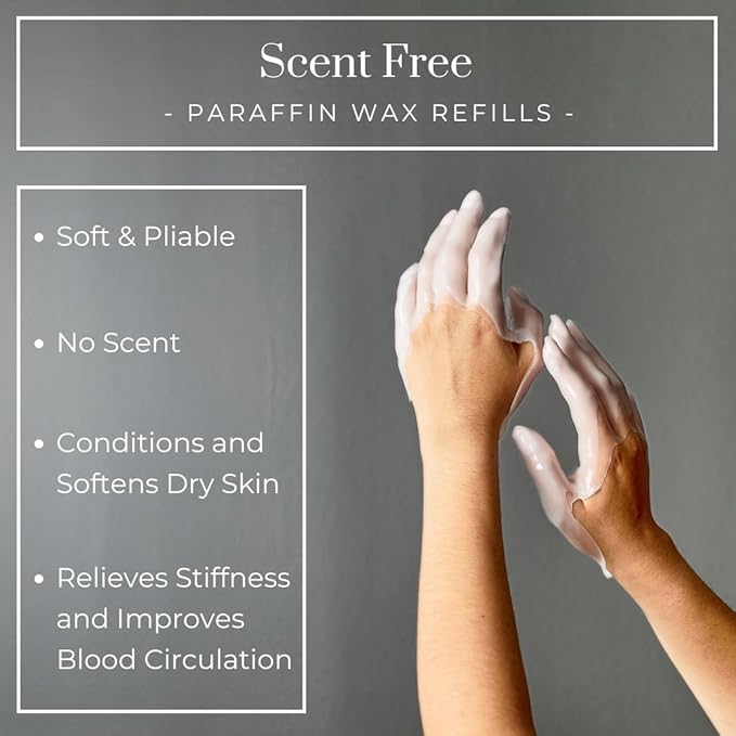 Paraffin Wax for hand and feet - lb Unscented Paraffin Wax Refills for Paraffin Baths - 6 Packs (6lbs total) - Use with any hand wax paraffin machine