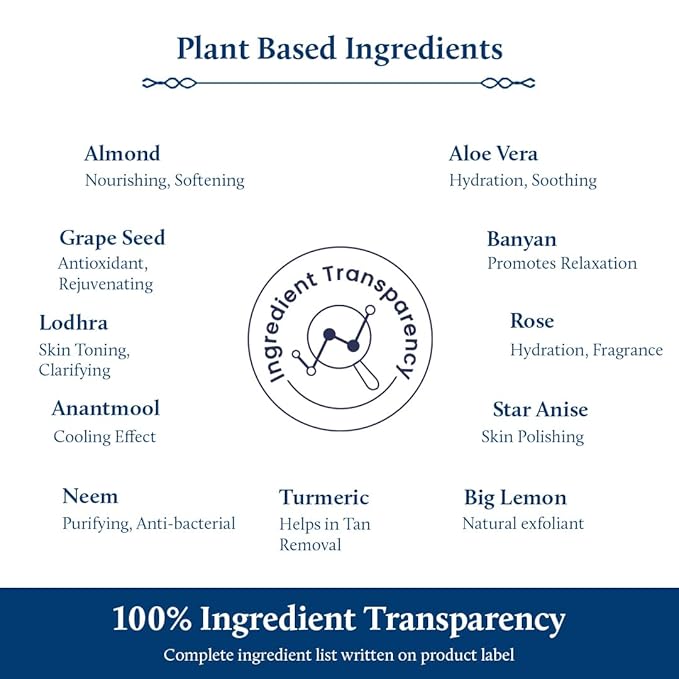 Blue Nectar Kumkumadi Gel Scrub | Non-Drying Face Scrub for Glowing Skin and Tan Removal | Plant Based Vitamin E | with Almond, Turmeric and Walnut, (10 Herbs, 1.76 fl oz)