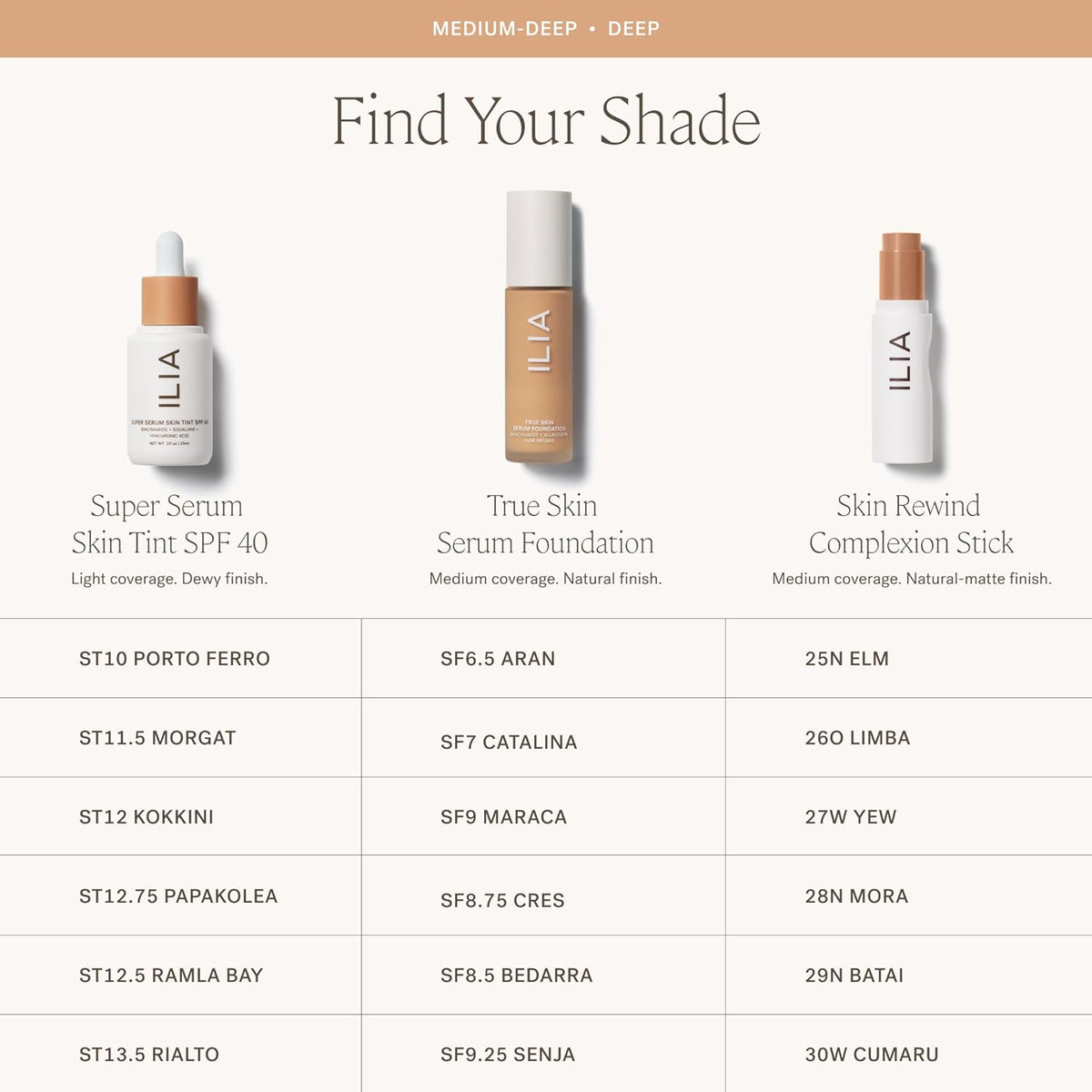 ILIA - Skin Rewind Complexion Stick - Foundation + Concealer + Skincare | Non-Toxic, Vegan, Cruelty-Free, Clean Makeup (27W - Yew, 0.35 oz | 10 g)