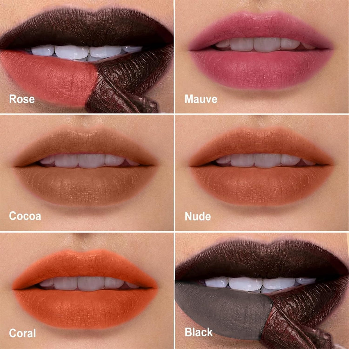 OETUIOW Lip Stain Peel Off, Lip Liner Moisturizing Long-Lasting & Waterproof, Transfer Proof & Plumping, Non-Stick Cup,3PCS Nude&Rose&Mauve