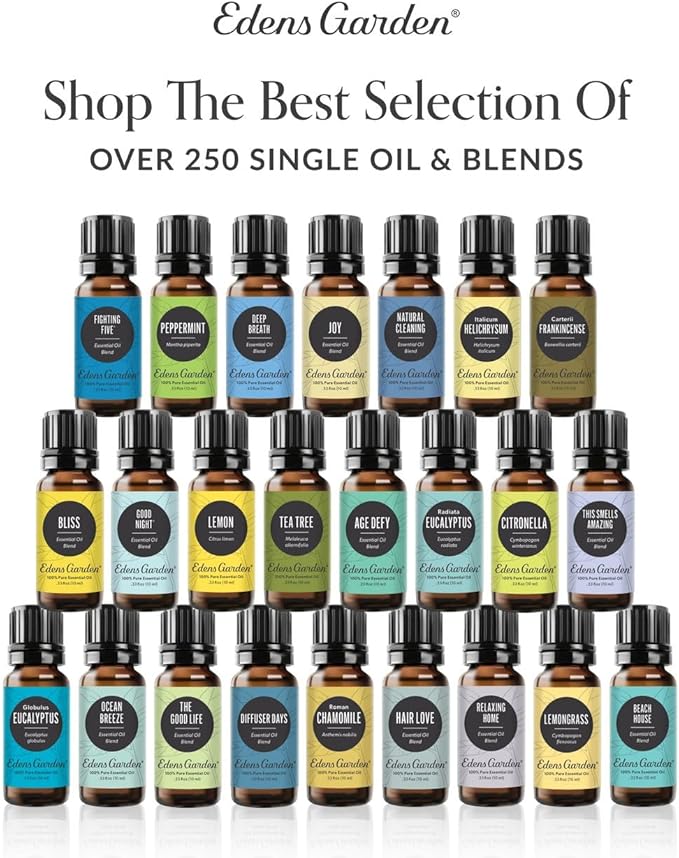 Edens Garden Rest Essential Oil Blend- 100% Pure Therapeutic Grade & Undiluted Natural Aromatherapy Blend Relaxation, Calm & Restful Nights - for Home Diffusers & Humidifiers, 10 ml (.33 fl oz)