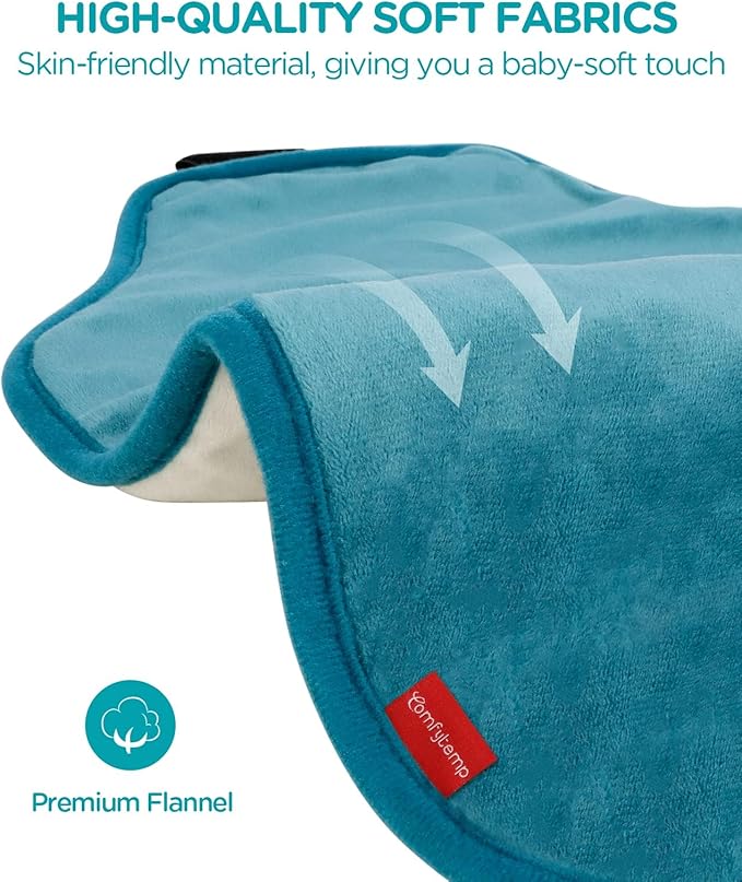Upgraded Heating Pad for Back Pain Relief, Comfytemp Birthday Gifts for Women Men, Large Electric Heat Pad for Cramps, Lower Back, Lumbar, Sciatica, XL Heated Belt — 11 Auto-Off Blue