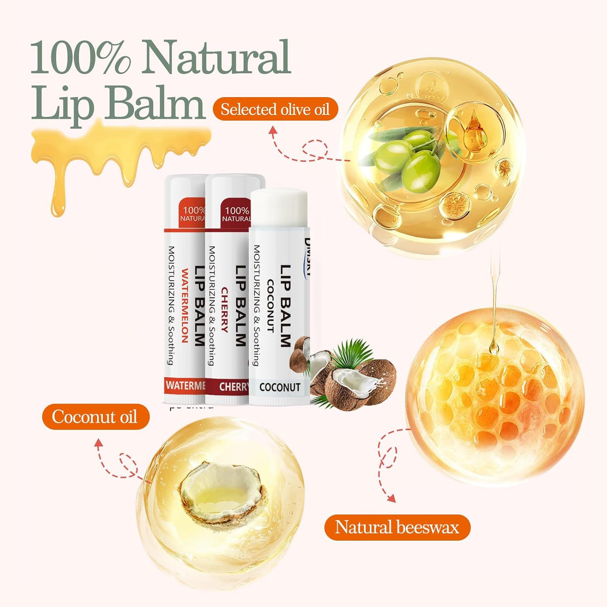 Dmsky Fruit Lip Balm Bulk - Hydrating for Men, Women, Kids - 0.15 Oz, 20 Count (Pack of 1)