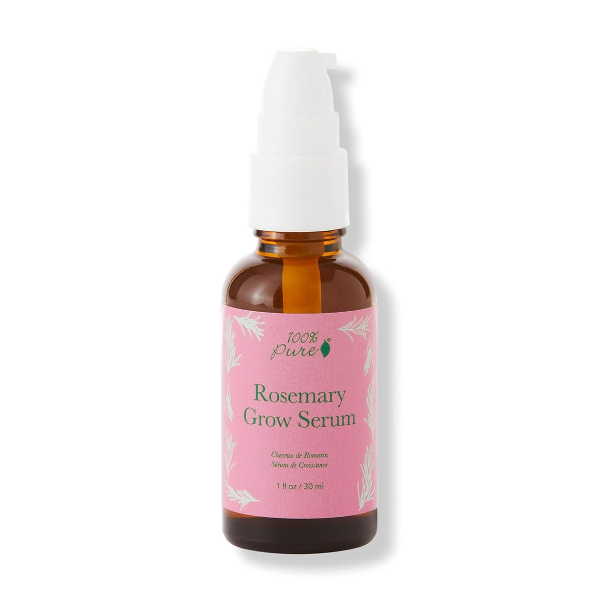 100% PURE Rosemary Oil Grow Hair Serum Stimulating & Invigorating Regrowth Haircare for Thinning & Hair Loss - Plant Essentials Thickening Tonic & Dry Scalp Treatment for Women & Men - Vegan - 1 Fl Oz