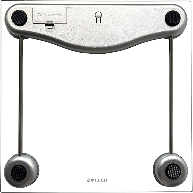 Salter Glass Digital Bath Scale First Digital Bath Scale for Body Weight in the E-Tech Series, Clear