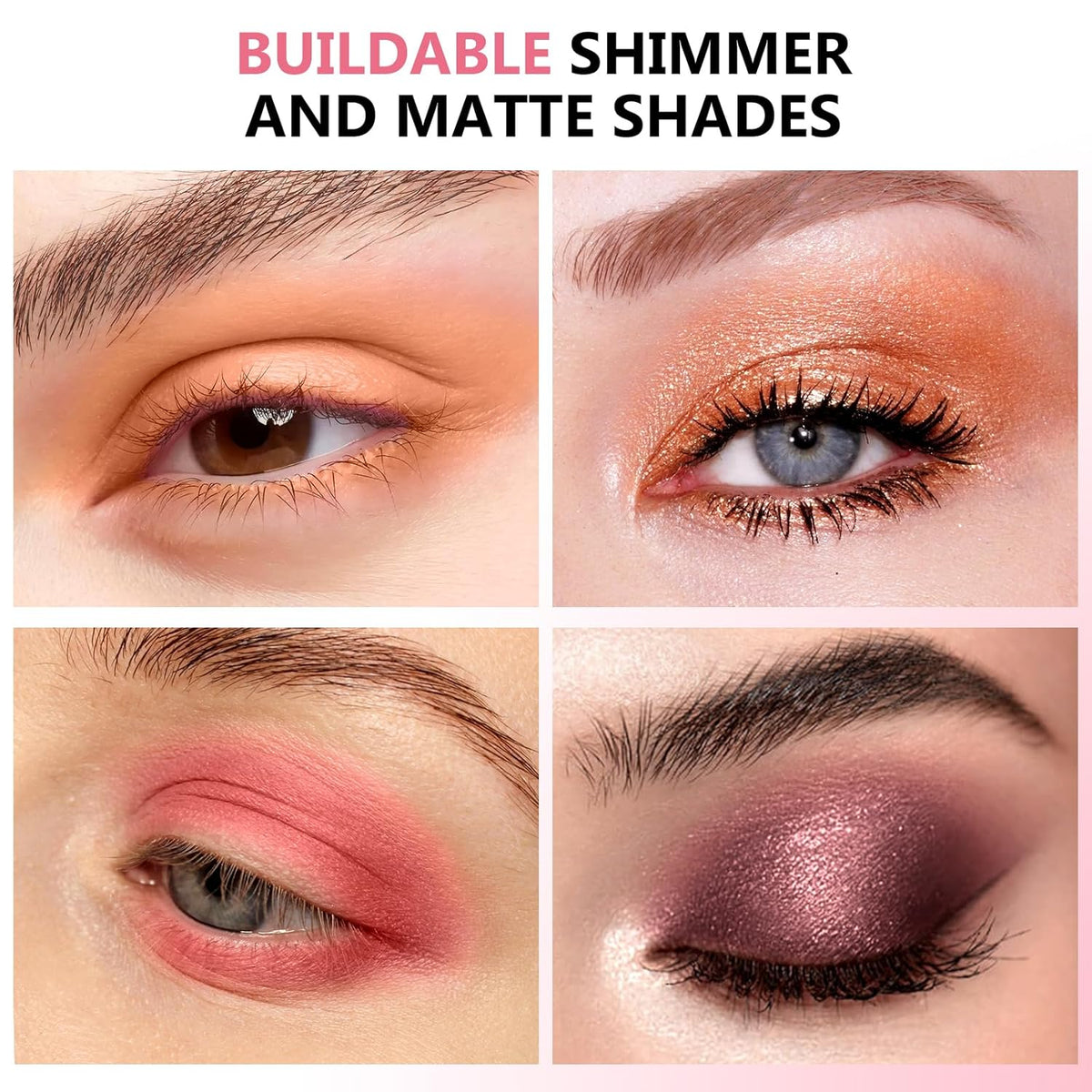 Boobeen 15 Colors Eyeshadow Palette, Highly Pigmented Matte and Shimmer Eye Shadow (with smudger), Soft Powder Eye Makeup Palette for Women and Girls, Create Flawless Glam Eye Looks