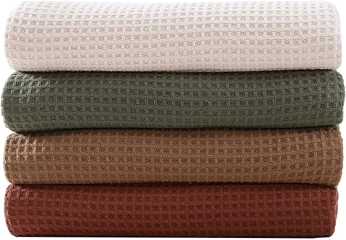 Eddie Bauer Blanket Soft Waffle Weave Bedding, Medium Weight Bedroom Decor, Softens Every Wash, King, Brown
